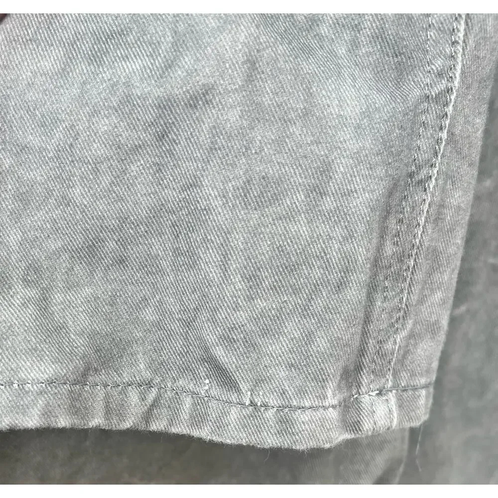 Y2K Vintage CHANEL Grey Wash Quilted Waist Skinny Denim Jeans Sz. 38  / 6 US